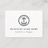 ビジネスモダンロゴQRコードソーシャルメディア連絡 名刺 (正面)