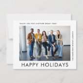 ビジネスモダンロゴQRコードフォトクリスマス シーズンカード (正面)