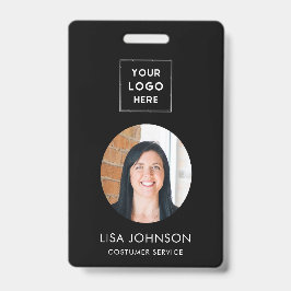 ビジネスモダンロゴQRコードブラックスタッフバッジ バッジ