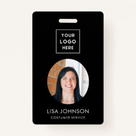 ビジネスモダンロゴQRコードブラックスタッフバッジ バッジ