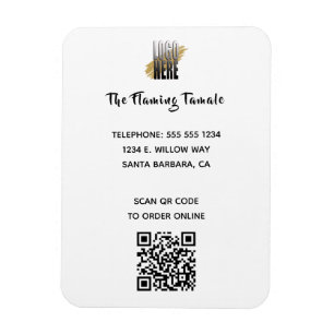 ビジネスモダンロゴQRコードプロモーション マグネット