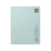 ビジネスモダンロゴQRコードライトターコイズ ノートパッド (回転)