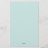 ビジネスモダンロゴQRコードライトターコイズ 便箋 (裏面)