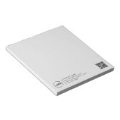 ビジネスモダンロゴQRコード薄い灰色 ノートパッド (アングル)