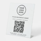 ビジネスモダンロゴQRコード 台座サイン (正面)