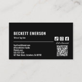 ビジネスモダンロゴQRコード 名刺 (裏面)