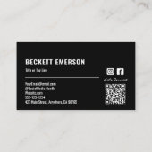 ビジネスモダンロゴQRコード 名刺 (裏面)