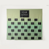 ビジネスモダンロゴSageフェアグラデーション背景 タペストリー (正面(横))