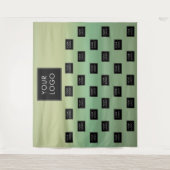 ビジネスモダンロゴSageフェアグラデーション背景 タペストリー (正面)