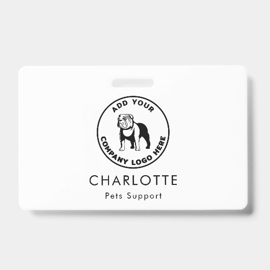 ビジネスモダンロゴVetテックカスタム バッジ (正面)