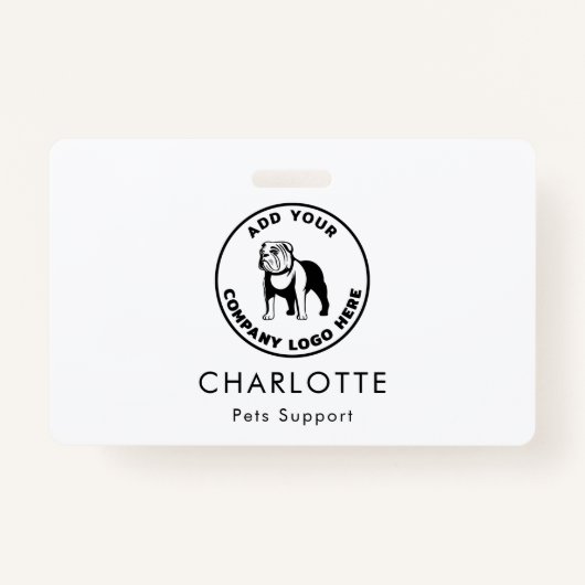 ビジネスモダンロゴVetテックカスタム バッジ (正面)