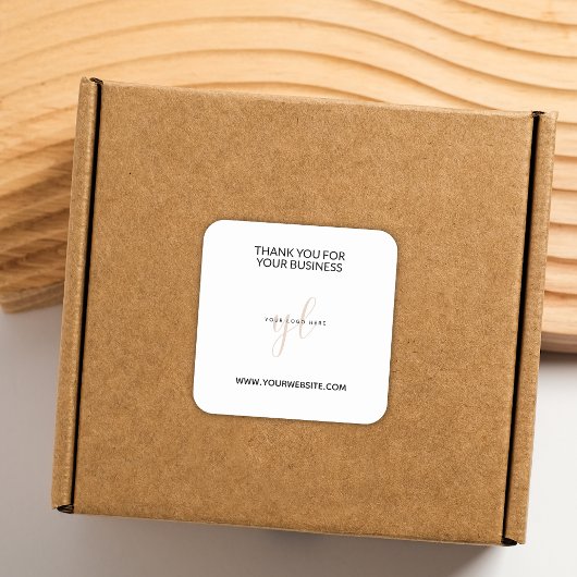 ビジネスモダンロゴWebサイトブランドサンキュー スクエアシール