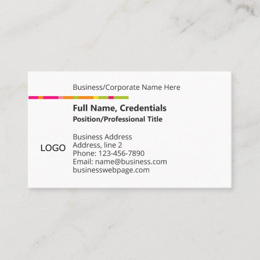 ビジネスモダンロ企業のゴの色、白黒 名刺 (正面)