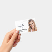 ビジネスモダンロ企業のゴ従業員の写真ID バッジ (手持ち)