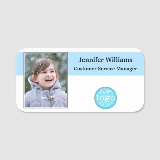 ビジネスモダンロ企業のゴ従業員ID写真 名札 (正面)