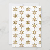 ビジネスモダン企業ののクリスマスパーティー金ゴールド 招待状 (裏面)