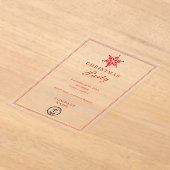 ビジネスモダン企業ののクリスマスパーティー アクリル招待状 (レイダウン)