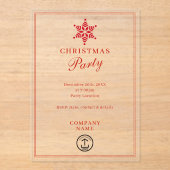 ビジネスモダン企業ののクリスマスパーティー アクリル招待状 (正面)