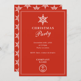 ビジネスモダン企業ののクリスマスパーティー 招待状