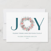 ビジネスモダン企業のクリスマスJOYリース シーズンカード (正面)