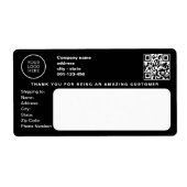 ビジネスモダン会社のロゴ企業のブラック ラベル (正面)