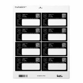 ビジネスモダン会社のロゴ企業のブラック ラベル (フルシート)