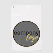 ビジネスモダン会社独自のロゴホワイトプロモーション ゴルフタオル (正面)