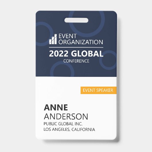 ビジネスモダン会議イベントバッジ バッジ (正面)