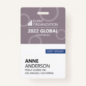 ビジネスモダン会議イベントバッジ バッジ (正面)