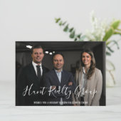 ビジネスモダン写真のクリ企業のスマス シーズンカード (スタンド正面)