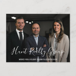 ビジネスモダン写真のクリ企業のスマス シーズンポストカード