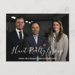 ビジネスモダン写真のクリ企業のスマス シーズンポストカード