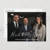 ビジネスモダン写真のクリ企業のスマス シーズンポストカード (正面/裏面)