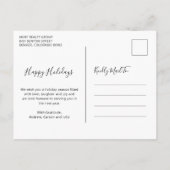 ビジネスモダン写真のクリ企業のスマス シーズンポストカード (裏面)