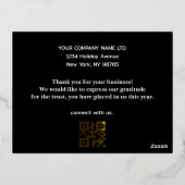 ビジネスモダン同性愛者コードクリスマスフォイルホリデイ 箔シーズンポストカード (裏面)