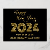 ビジネスモダン同性愛者コードクリスマスフォイルホリデイ 箔シーズンポストカード (正面)