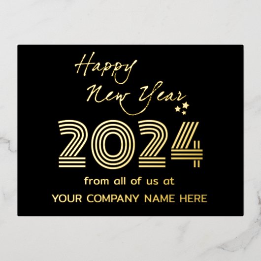 ビジネスモダン同性愛者コードクリスマスフォイルホリデイ 箔シーズンポストカード (正面)