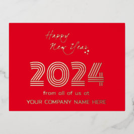 ビジネスモダン同性愛者コード – 赤い休日 箔シーズンポストカード