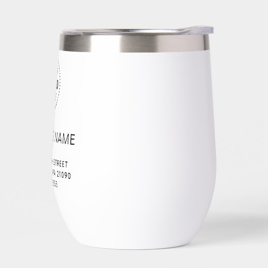 ビジネスモダン名またはロゴ熱ワインタンブラー (左面)