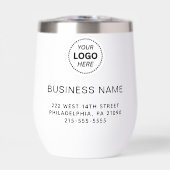 ビジネスモダン名またはロゴ熱ワインタンブラー (正面)