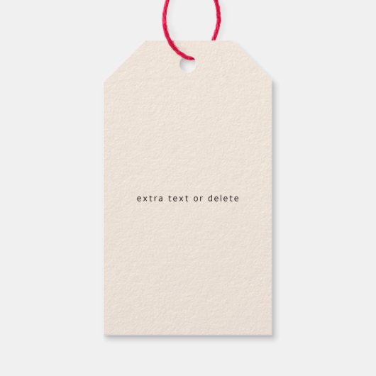 ビジネスモダン名エレガントモノグラム | ダークブラウン ギフトタグ (裏面)