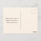 ビジネスモダン名エレガントモノグラム | ダークブラウン ポストカード (裏面)