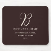 ビジネスモダン名エレガントモノグラム | ダークブラウン マウスパッド (正面)