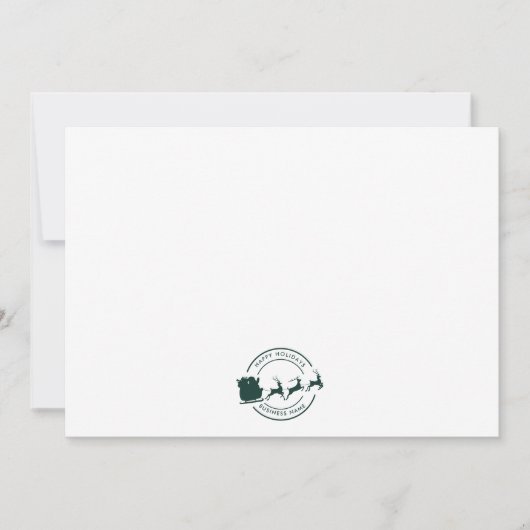 ビジネスモダン名クリスマスカスタム サンキューカード (正面)