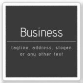 ビジネスモダン名ミニマルおよびその他の情報 |黒 シール (正面)