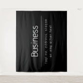 ビジネスモダン名ミニマルおよびその他の情報 |黒 タペストリー (正面)