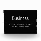 ビジネスモダン名ミニマルおよびその他の情報 |黒 フォトブロック (正面)