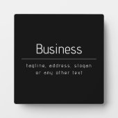 ビジネスモダン名ミニマルおよびその他の情報 |黒 フォトプラーク (正面)