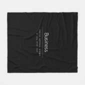 ビジネスモダン名ミニマルおよびその他の情報 |黒 フリースブランケット (正面(横))