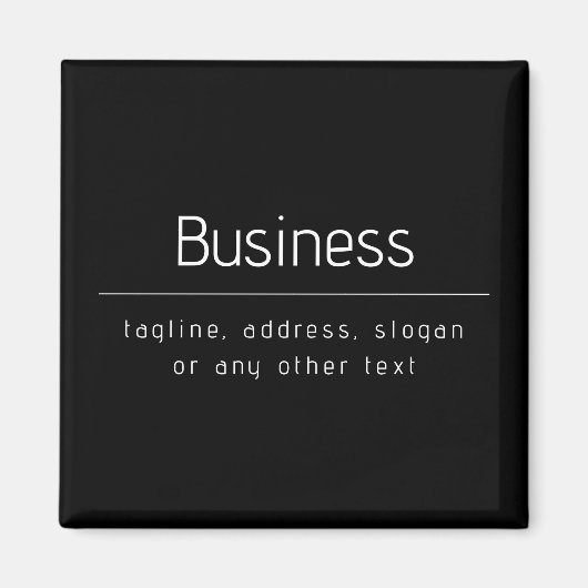 ビジネスモダン名ミニマルおよびその他の情報 |黒 マグネット (正面)